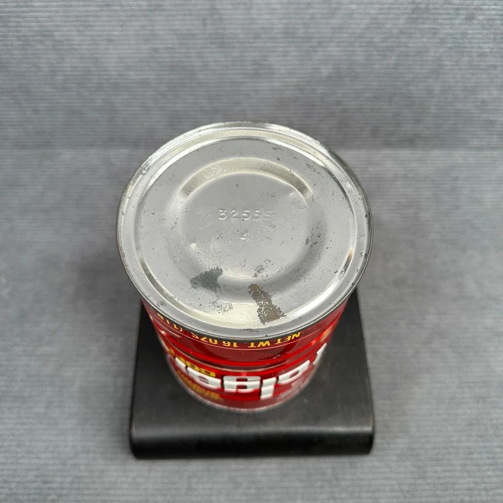 Vintage Folgers Coffee Tin 1 lb Mountain Grown Red Metal Canister Drip Grind